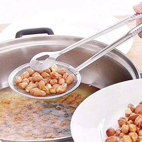 Multifunctional 2 in 1 Stainless-Steel Oil Frying Tong Spoon