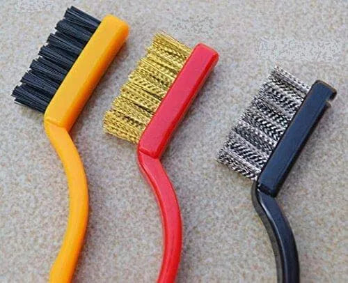 Mini Wire Brush Set for Cleaning Dust Welding Slag and Rust,Gas Stove Smoke Machine Clean Tool